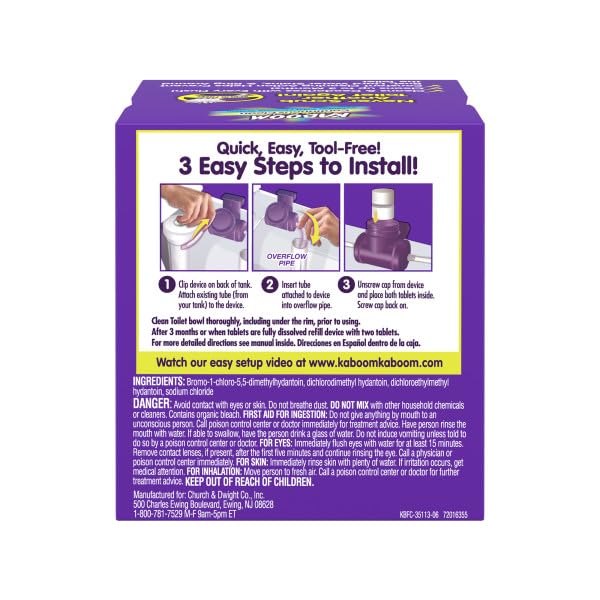 KABOOM Church And Dwight 35113" kaboom Scrub Free Toilet Cleaning System (Pack of 2) - Image 4