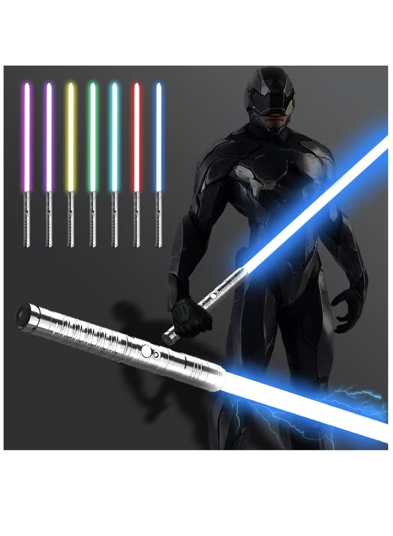 Siano سيوف ضوئية للبالغين، مقبض معدني ثقيل واقعي، FX جاهز للأداء مع 7 ألوان RGB و 2 نغمة صوتية، سيف ضوئي LED مع تحكم بالحركة لتجسيد الشخصيات، قتال للأطفال للعب - Image 1