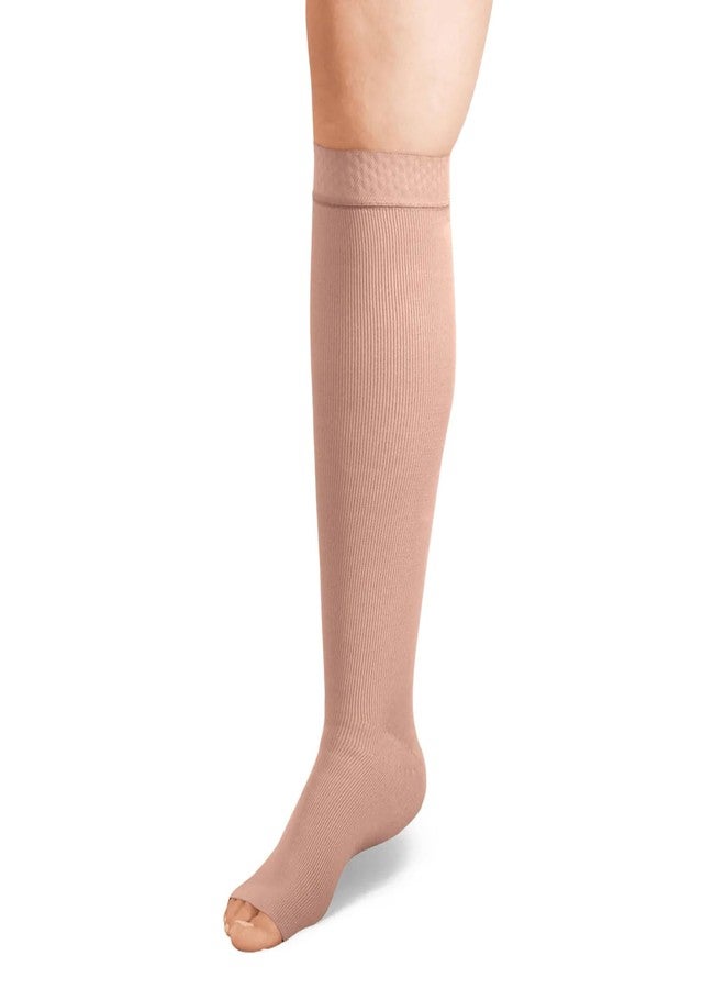 ExoStrong Below Knee (Average Silicone Medium, Beige) Compression Stockings