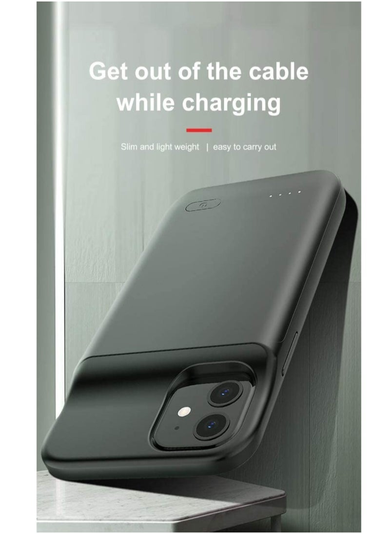 ELTRAZONE - Battery Case for iPhone 12/12 Pro & Pro Max Slim Portable Protective Extended Charger Cover With Wireless Charging Compatible With iPhone 12/12 Pro & Pro Max (Gray 4800 mAh 12 Pro Max) - Image 1