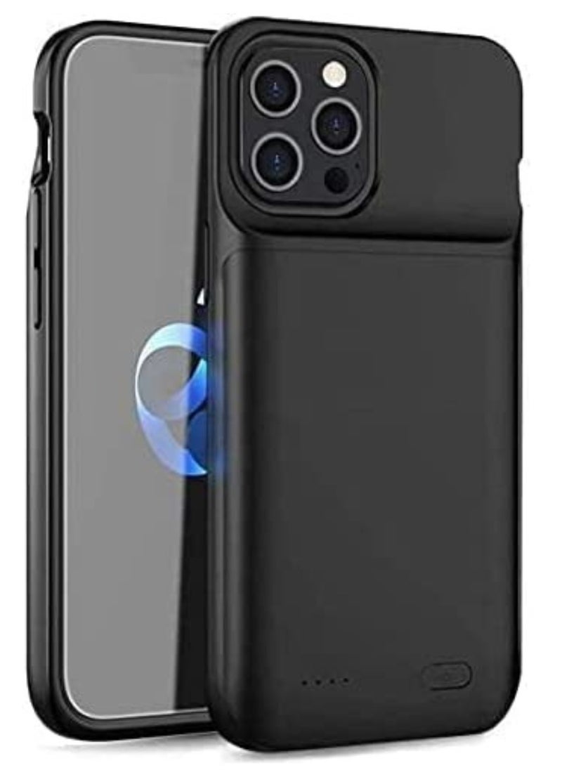 ELTRAZONE - Battery Case for iPhone 12/12 Pro & Pro Max Slim Portable Protective Extended Charger Cover With Wireless Charging Compatible With iPhone 12/12 Pro & Pro Max (Gray 4800 mAh 12 Pro Max) - Image 1