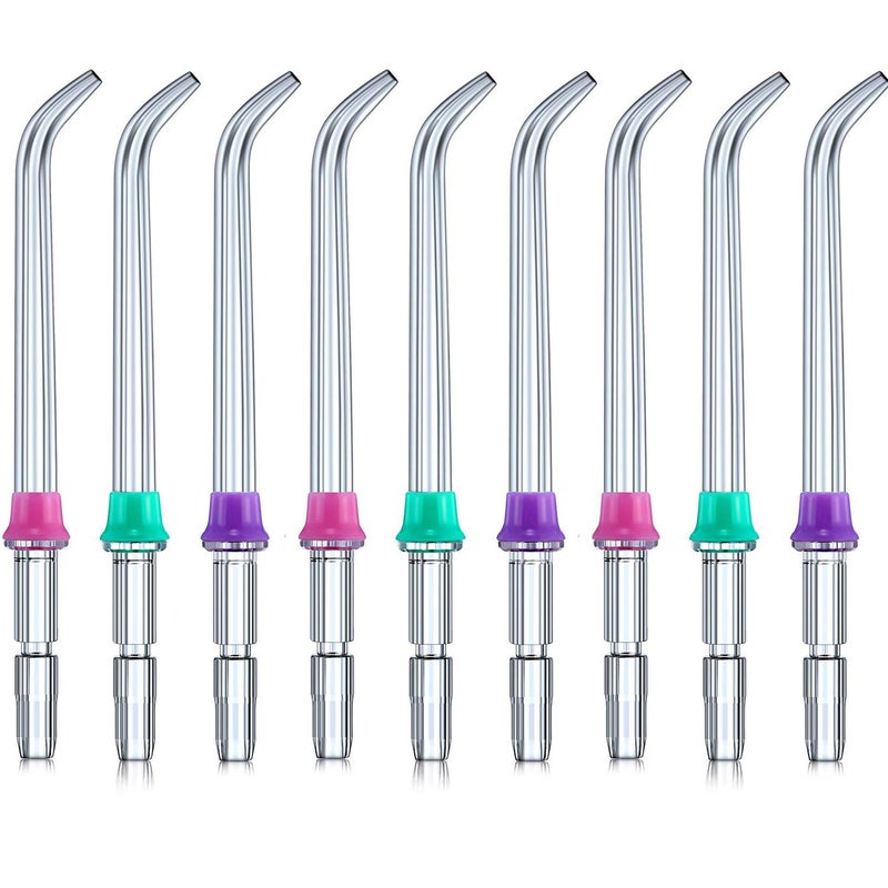 VWONST Replacement Classic Jet Tips Dental Water Jet Nozzle Accessories Compatible with Waterpik Water Flossers Like WP100 and Other Brand Oral Irrigators 9Pack