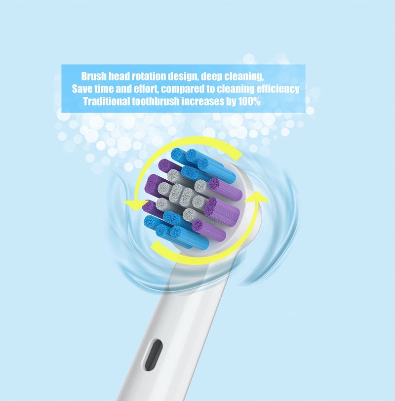 Mailink Replacement Toothbrush Heads for Oral-B, 4 Pack Replacement Heads Compatible with Oral B Braun Electric Toothbrush, 1 Count (Pack of 4) - Image 2