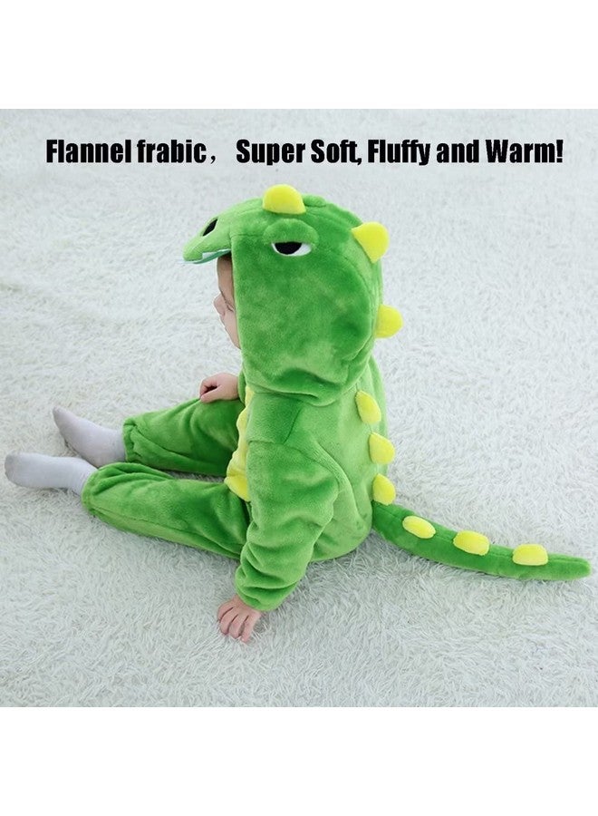 QIAONIUNIU Halloween Baby Green Dinosaur Costumes Toddler Outfit Infants Cosplay Romper 2-3 Years - Image 3
