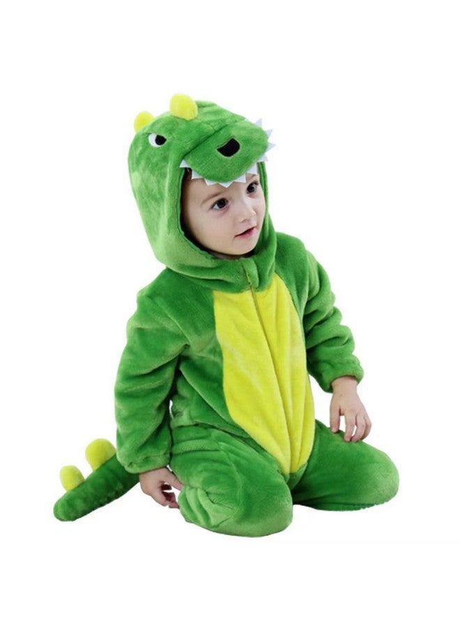 QIAONIUNIU Halloween Baby Green Dinosaur Costumes Toddler Outfit Infants Cosplay Romper 2-3 Years - Image 1