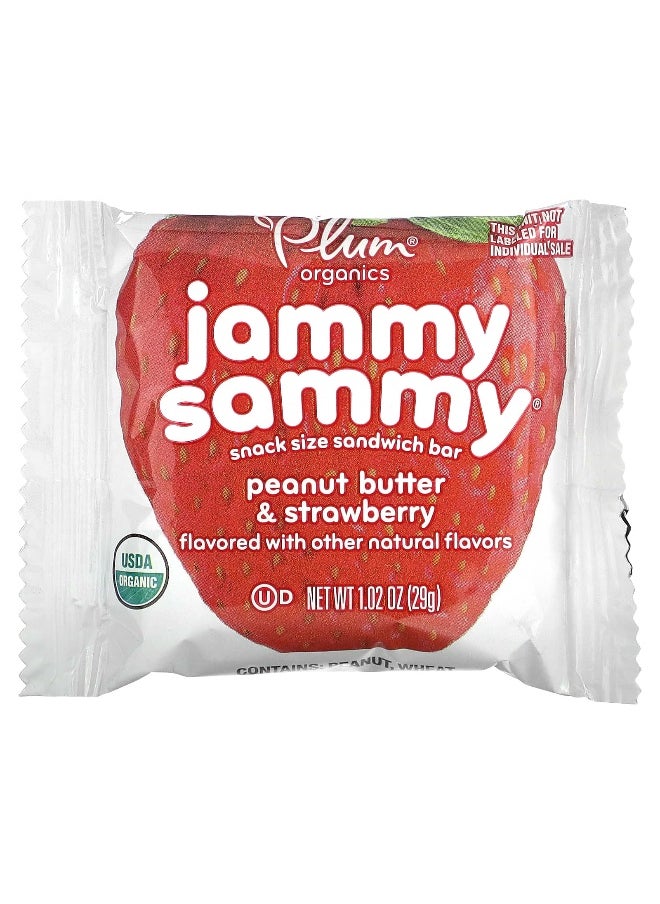 Plum Organics Plum Organics, Jammy Sammy, Snack Size Sandwich Bar, 15 Months & Up, Peanut Butter & Strawberry, 5 Bars, 1.02 oz (29 g) Each  - Image 3