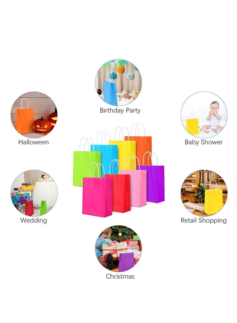 ECVV مجموعة من 12 قطعة من أكياس الهدايا من ECVV، أكياس ورقية صديقة للبيئة مع مقابض، أكياس ورقية كبيرة، أكياس تسوق، أكياس كرافت، أكياس بيع بالتجزئة، أكياس حفلات (أحمر، 27 * 22 * 11 سم) - Image 3