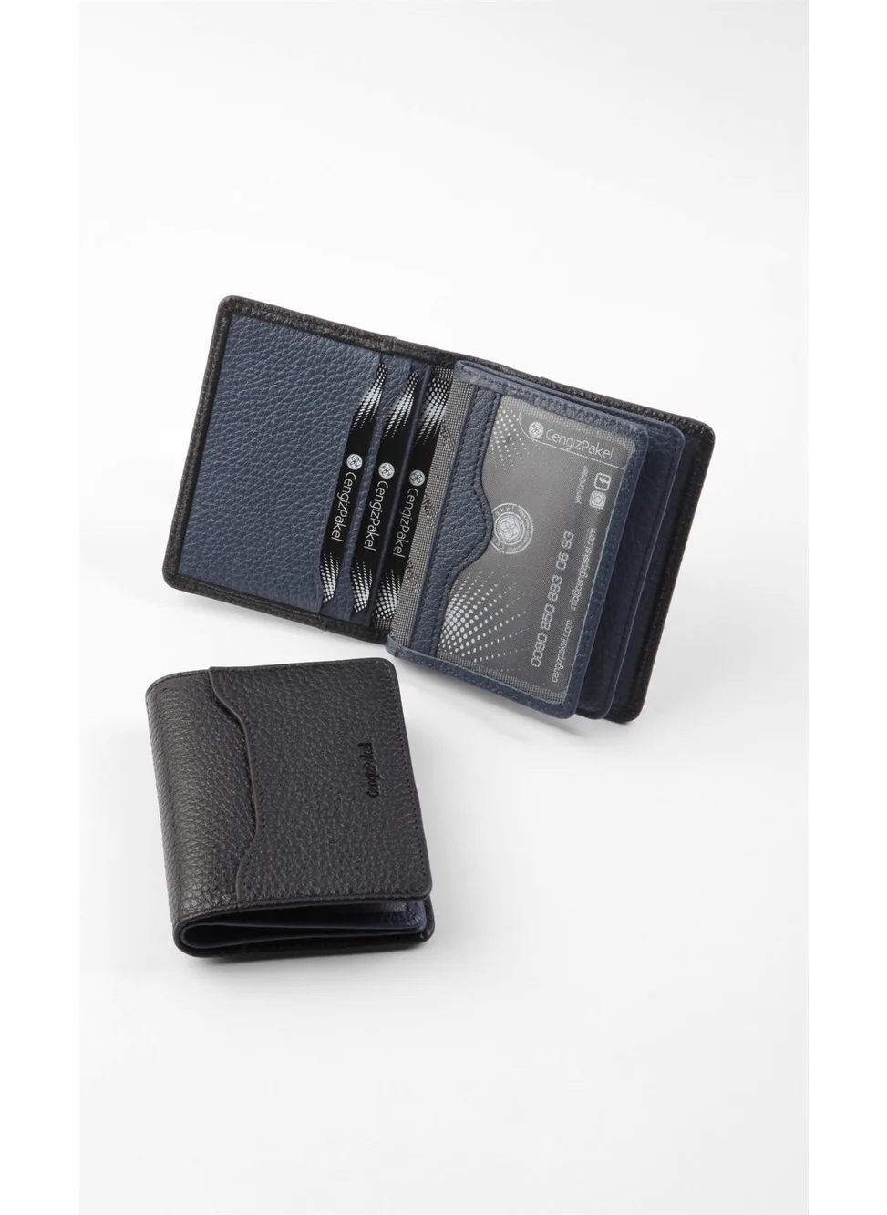 Cengiz Pakel Genuine Leather Card Holder 2499-BLACK-PARLAMENT