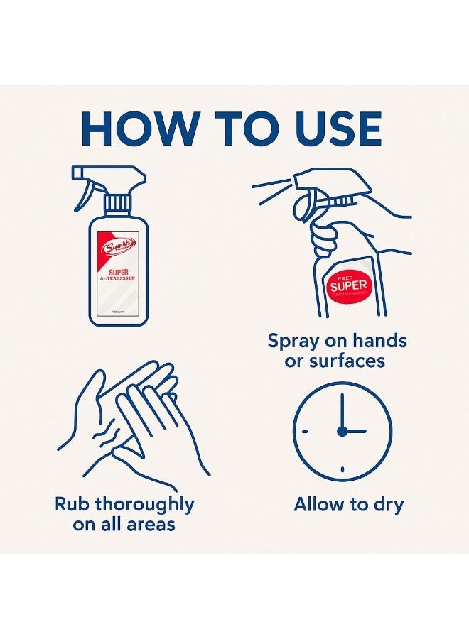 Swish Super Ethyl Alcohol 70% Hand Sanitizer 4x250ml, Sanitizing Liquid, Mild Exotic Cherry Blossom Fragrances - Image 2