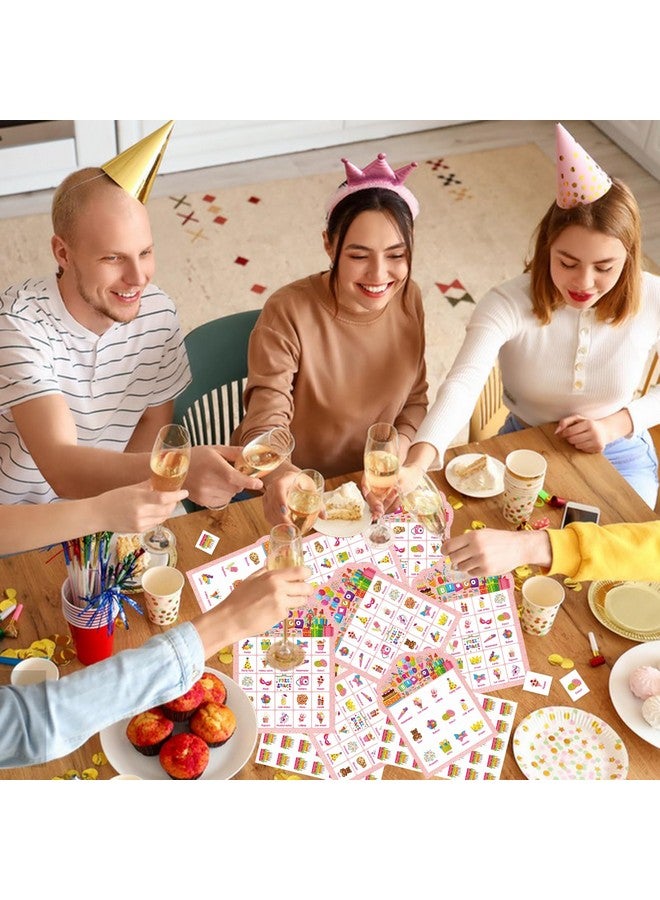 Leezead Birthday Bingo Game Cards, 24 Players Birthday Bingo Cards Party Games for Family Friends Adults Large Group Holiday Activities Supplies - Image 3