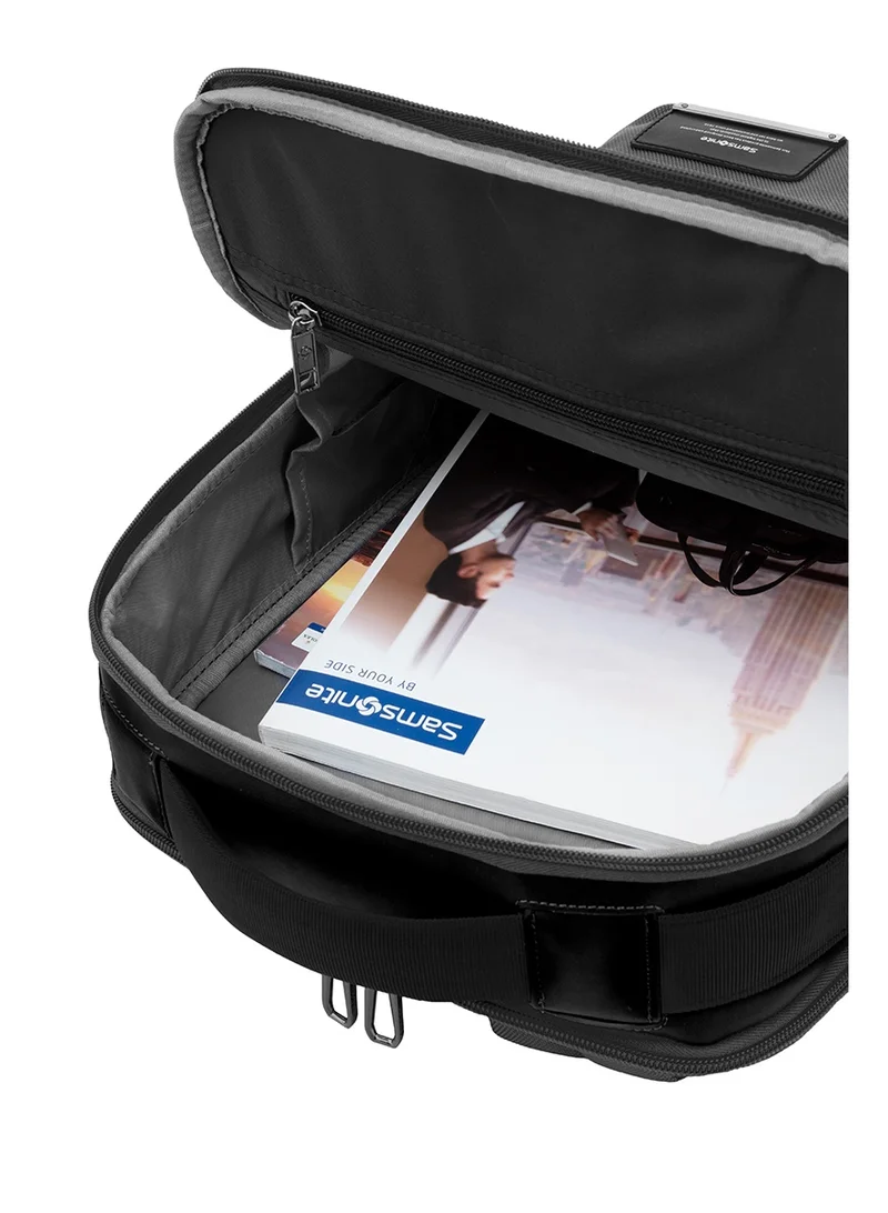 Samsonite  Vestor Backpack, 100% Polyester, Black|Bottle Holder|Adjustable Strap|Laptop & Tablet Compartment|Smart Sleeve|Front Storage Compartment - 2 Years International Warranty  | Best Price UAE
