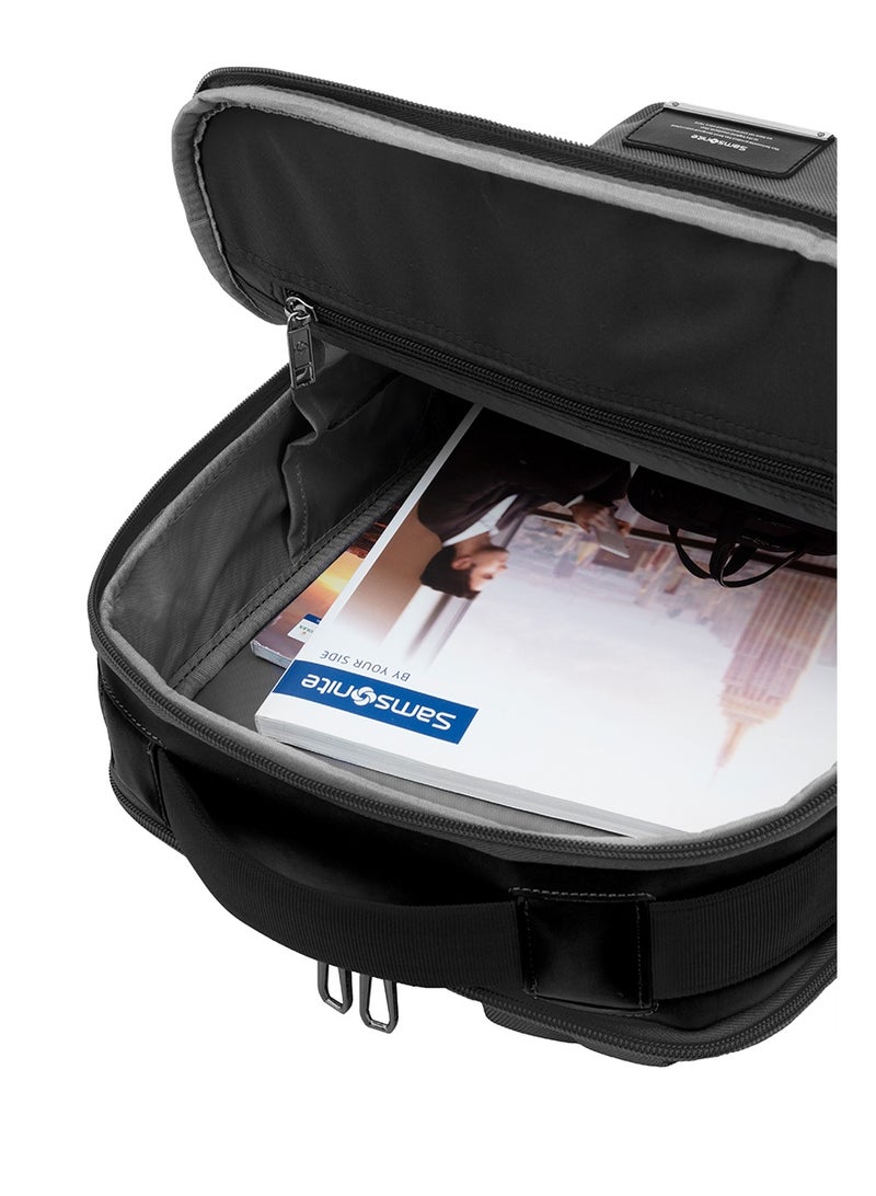 Samsonite Vestor Backpack, 100% Polyester, Black|Bottle Holder|Adjustable Strap|Laptop & Tablet Compartment|Smart Sleeve|Front Storage Compartment - 2 Years International Warranty - Image 5