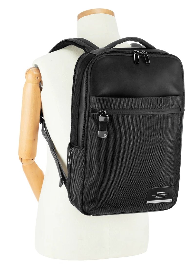 Samsonite  Vestor Backpack, 100% Polyester, Black|Bottle Holder|Adjustable Strap|Laptop & Tablet Compartment|Smart Sleeve|Front Storage Compartment - 2 Years International Warranty  | Best Price UAE
