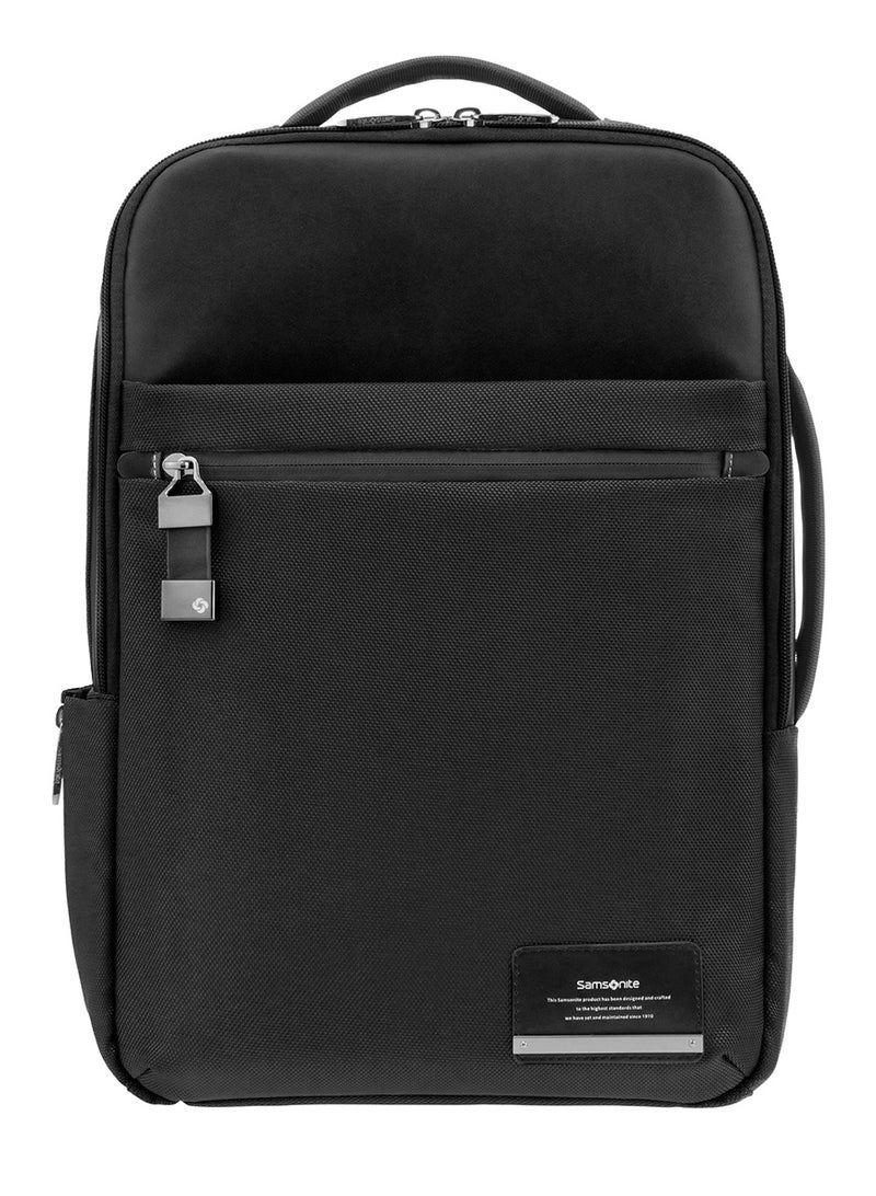 Samsonite Vestor Backpack, 100% Polyester, Black|Bottle Holder|Adjustable Strap|Laptop & Tablet Compartment|Smart Sleeve|Front Storage Compartment - 2 Years International Warranty - Image 1