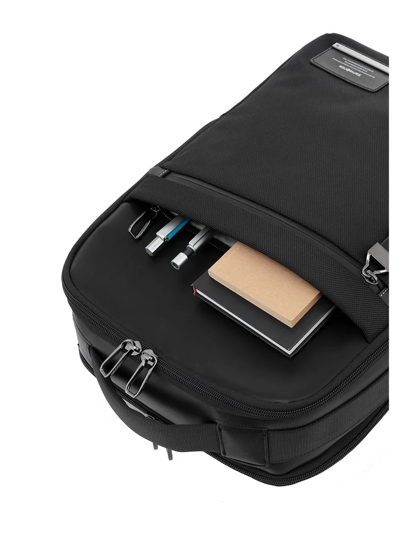 Samsonite  Vestor Backpack, 100% Polyester, Black|Bottle Holder|Adjustable Strap|Laptop & Tablet Compartment|Smart Sleeve|Front Storage Compartment - 2 Years International Warranty  | Best Price UAE
