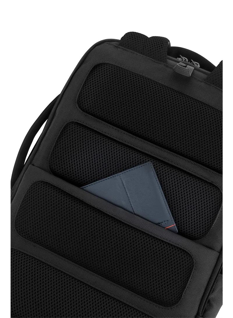 Samsonite  Vestor Backpack, 100% Polyester, Black|Bottle Holder|Adjustable Strap|Laptop & Tablet Compartment|Smart Sleeve|Front Storage Compartment - 2 Years International Warranty  | Best Price UAE