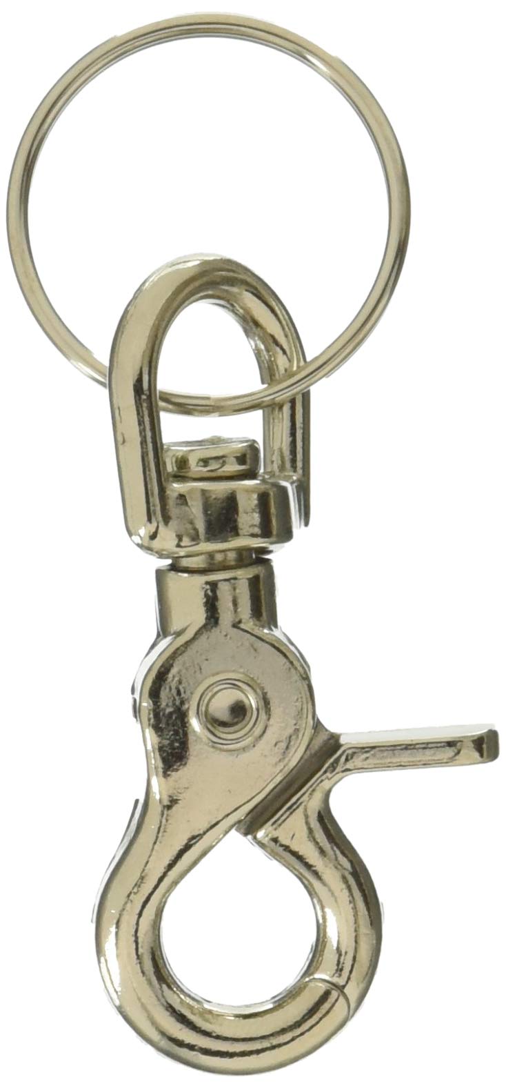 Lucky Line 2-1/2" Nickel Plated Zinc Trigger Snap with Split Ring (44101)