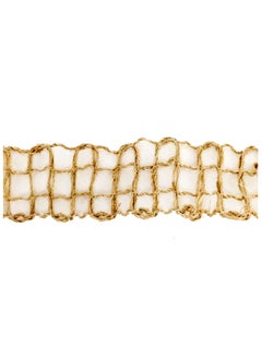 Salla Jute Burlap Ribbon Lattice Mesh Beige 5M Roll  - Image 3