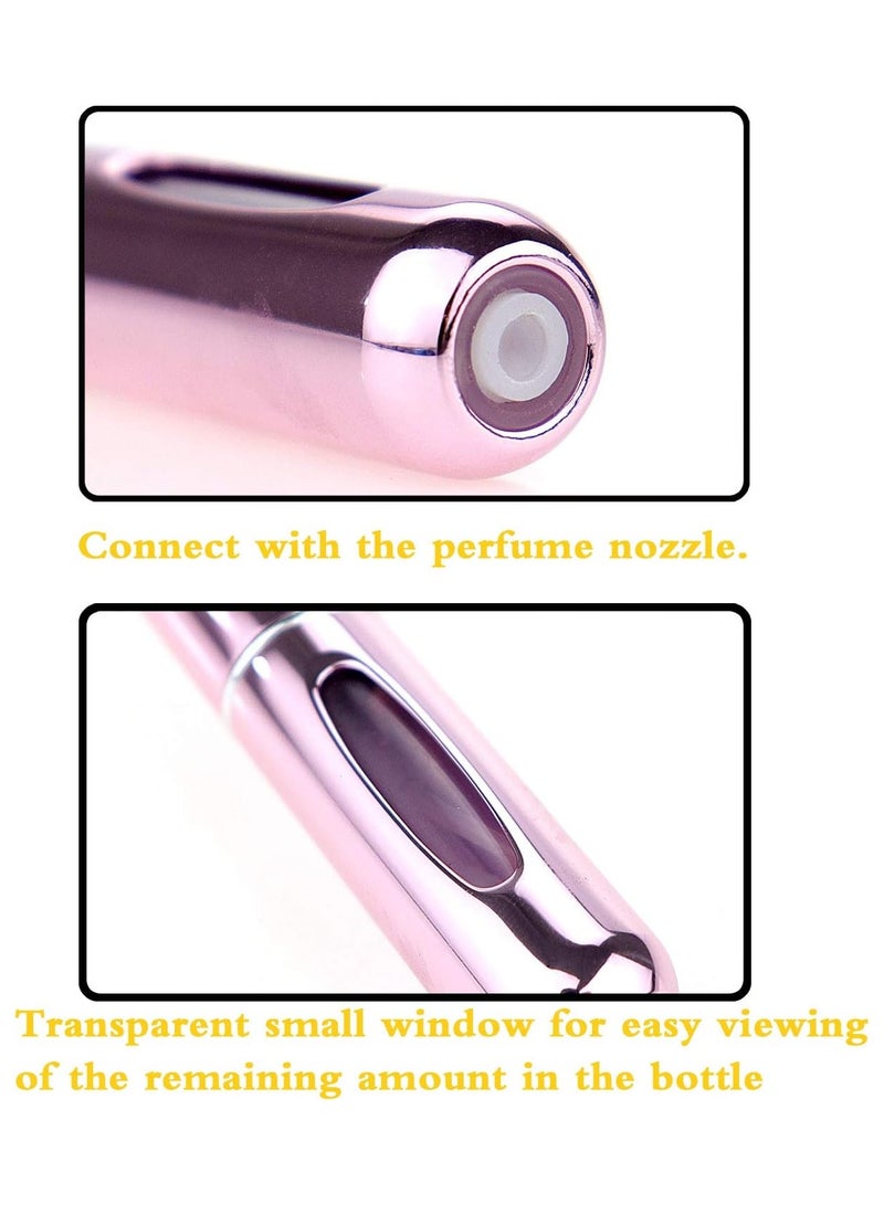Portable Mini Refillable Perfume Atomizer Bottle Atomizer Bottle, Refillable Spray, Scent Pump Case, Travel 4 Pcs Pack of 5ml  - Image 5