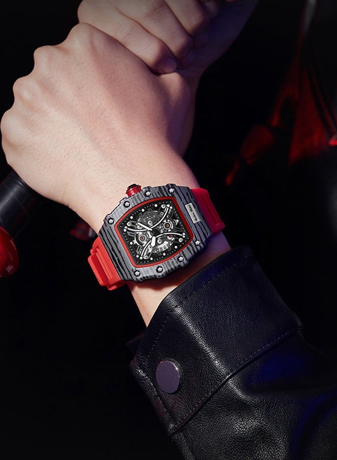 KIMSDUN Men's fashionable watches, barrel-shaped watches, unique and stylish watches, suitable for wearing in various occasions - Image 3