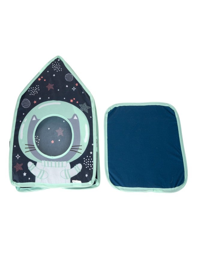 Kitty City Galactic Pop-Up Cat Play House, Collapsible Indoor Cat Hideout with Peekaboo Openings, Lightweight Foldable Cat Cube for Play & Lounging - Image 5