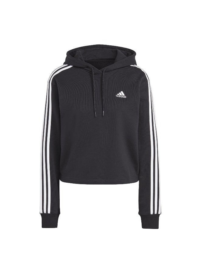 Adidas W 3S Ft Cr Hd Black Training Sweatshirts 2XS  - Image 1