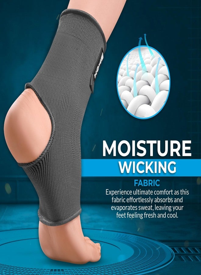 WYOX Ankle Brace Compression Sleeve for Men and Women – Breathable Neoprene Lightweight Ankle Wrap for Sprain, Injury Recovery & Support, Running, Gym, Basketball, Volleyball Sports Exercise Stabilizer for Ankle Swelling - Image 5