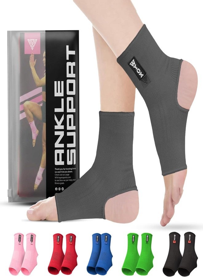WYOX Ankle Brace Compression Sleeve for Men and Women – Breathable Neoprene Lightweight Ankle Wrap for Sprain, Injury Recovery & Support, Running, Gym, Basketball, Volleyball Sports Exercise Stabilizer for Ankle Swelling - Image 1