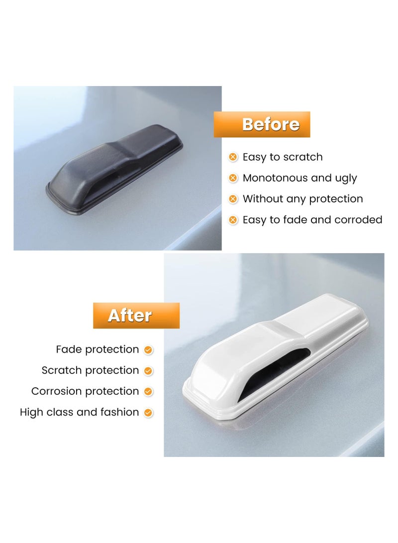 Bukela Engine Hood Hinge Cover Trim Exterior Accessories Decoration for 2018-2022 Jeep Wrangler JL JLU Sports Sahara Freedom Rubicon Unlimited Gladiator JT 2-Door & 4-Door (White 2PCS) - Image 2
