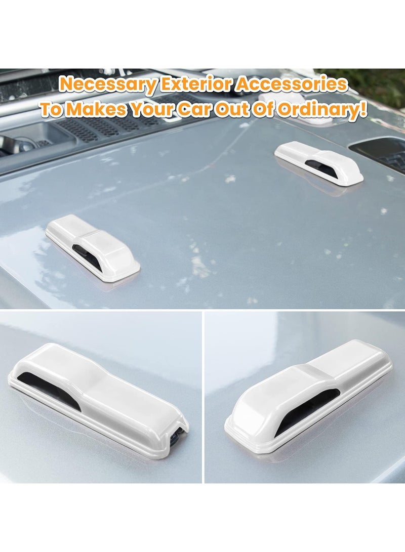 Bukela Engine Hood Hinge Cover Trim Exterior Accessories Decoration for 2018-2022 Jeep Wrangler JL JLU Sports Sahara Freedom Rubicon Unlimited Gladiator JT 2-Door & 4-Door (White 2PCS) - Image 5
