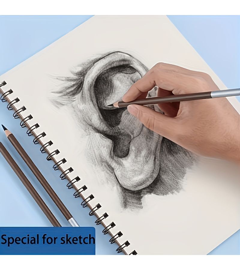 Acid Free A4 Sketchbook 30 Sheets Spiral Bound Drawing Pad for Artists - Image 4