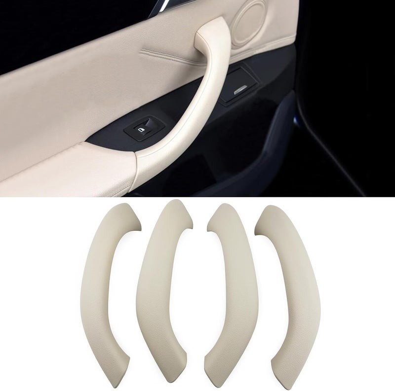 CHUANGHUI Car Door Handle for BMW X2 F39 X1 E84 F48 2010-2023 Interior Door Handles Replace Cover Car Door Handle Accessories (X1 X2 F39 F48 Beige White) - Image 1