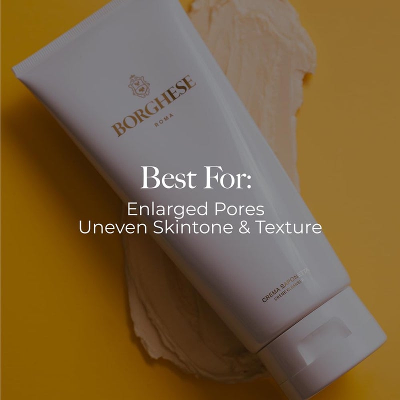 Borghese Crema Saponetta Creme Cleanser - Gentle Face Cleanser for Enlarged Pores, Tone & Texture with Sea Salt & Hyaluronic Acid, For All Skin Types - Image 4