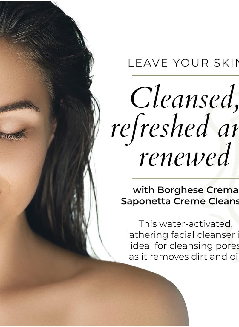 Borghese Borghese Crema Saponetta Creme Cleanser - Gentle Face Cleanser for Enlarged Pores, Tone & Texture with Sea Salt & Hyaluronic Acid, For All Skin Types  - Image 2