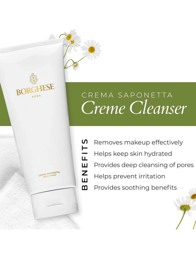 Borghese Borghese Crema Saponetta Creme Cleanser - Gentle Face Cleanser for Enlarged Pores, Tone & Texture with Sea Salt & Hyaluronic Acid, For All Skin Types  - Image 3