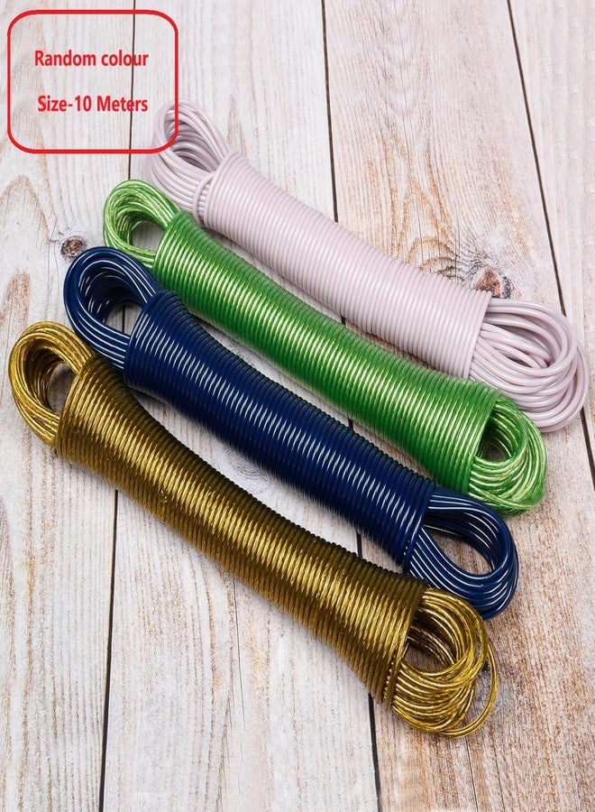EMPOISON Plastic Coated Clothesline, (10 Meters) 33 FT Extra Strong Steel Core Clothes Line Wire for Drying Clothes, Outdoor Hanging (Pack of 2) - Image 2