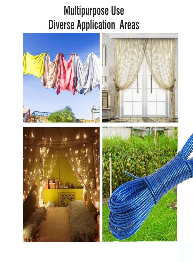 EMPOISON Plastic Coated Clothesline, (10 Meters) 33 FT Extra Strong Steel Core Clothes Line Wire for Drying Clothes, Outdoor Hanging (Pack of 2) - Image 5