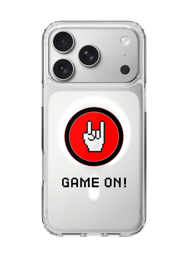 Stylizedd Classic Clear MagSafe Case for iPhone 17 Pro , Hybrid Soft Case Flexible Edges Anti Drop TPU PC Gel Thin Transparent Cover [ Designed for iPhone 17 Pro ] - Game On