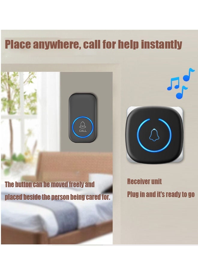 Bukela Pager, Wireless Home Use, One-touch Emergency Alarm, Bedside Distress Signal With Remote Control - Image 4