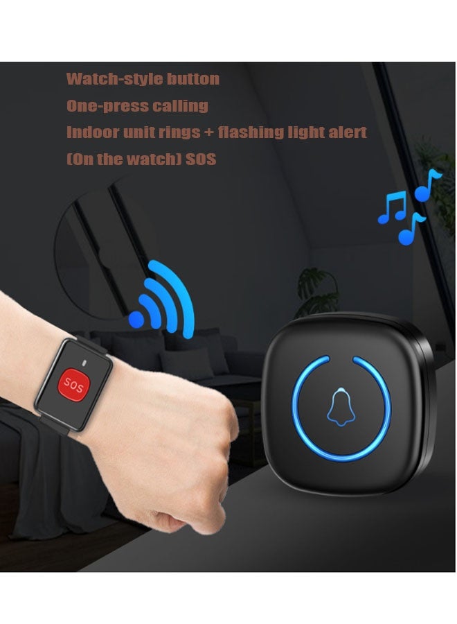 Bukela Pager, Wireless Home Use, One-touch Emergency Alarm, Bedside Distress Signal With Remote Control - Image 3