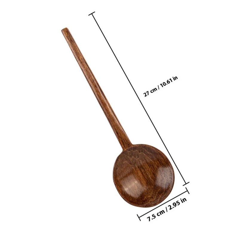 Long Handle Wooden Soup Spoon Natural Wooden Kitchen Ladle for Home and Restaurant Use - Image 3