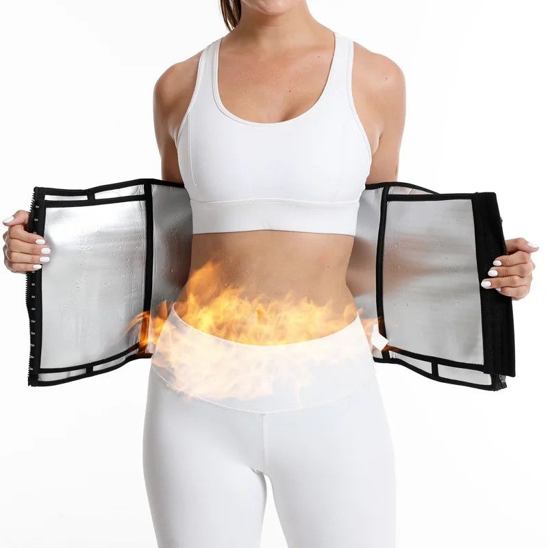 Bluejw Thickened Silver Ion Zipper Waist Cinchers for Women - Waist Trainer Trimmer Corset Sports Girdle - Sauna Waist Trimmers Sweat Band - Image 1