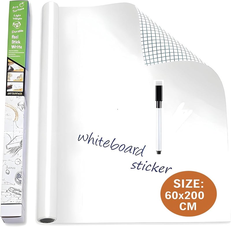 NAITIK CREATION ملصق سبورة بيضاء من نايتيك كريشن 60x200 سم - Image 1