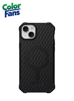 Color Fans Apple iPhone 13 Case 6.1" Essential Armor Built-in Magnet Compatible with Magnet Charging Ultra Thin Ergonomic Protective Cover - Black  - Image 2