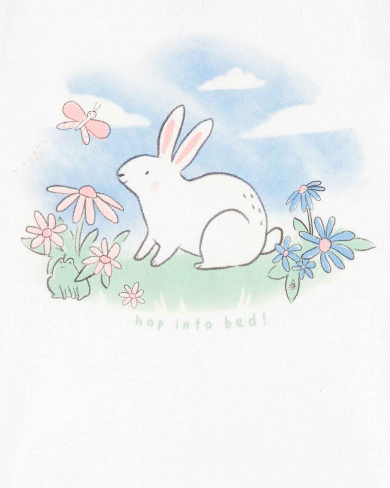 carter's 4-Piece Bunny Print Short-Sleeve Pyjamas Set - Image 3