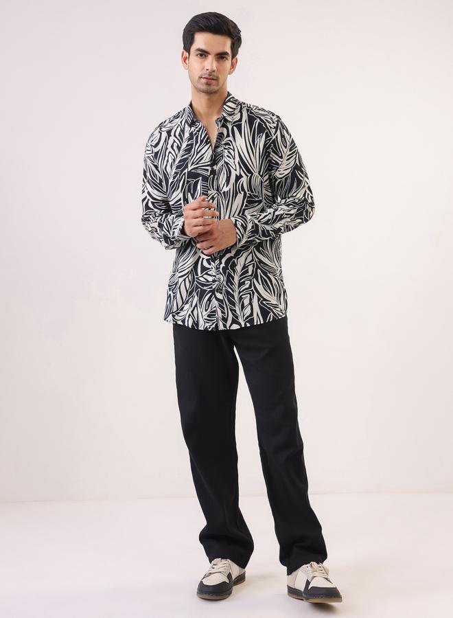TRULOOM Men Printed Relaxed Fit Rayon Shirt - Image 5