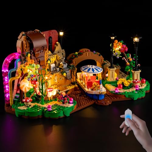BrickSoul Light Up Kit Compatible with Lego Willy Wonka and The Chocolate Factory 21360 Building Set Upgrade Wired Dimmable Lighting Accessories for Lego Fans Not Included 21360 Model - Image 1