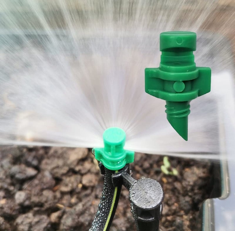 La Farah 150pcs 90/180/360 Degree Polyethylene (PE) Micro Sprayer Refraction Automizing Sprinkler Nozzle Irrigation System Garden Lawn Plant Irrigation Water Sprinkler - Image 3