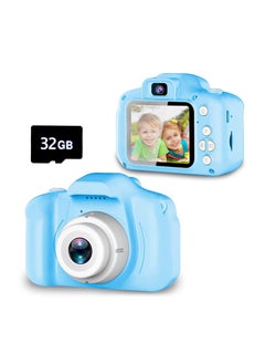 Generic Instant Camera X-T4 Selfie Camera Birthday Gifts for Kids Girls 3-9 Years 8 with 32GB SD Card (Blue)  - Image 1