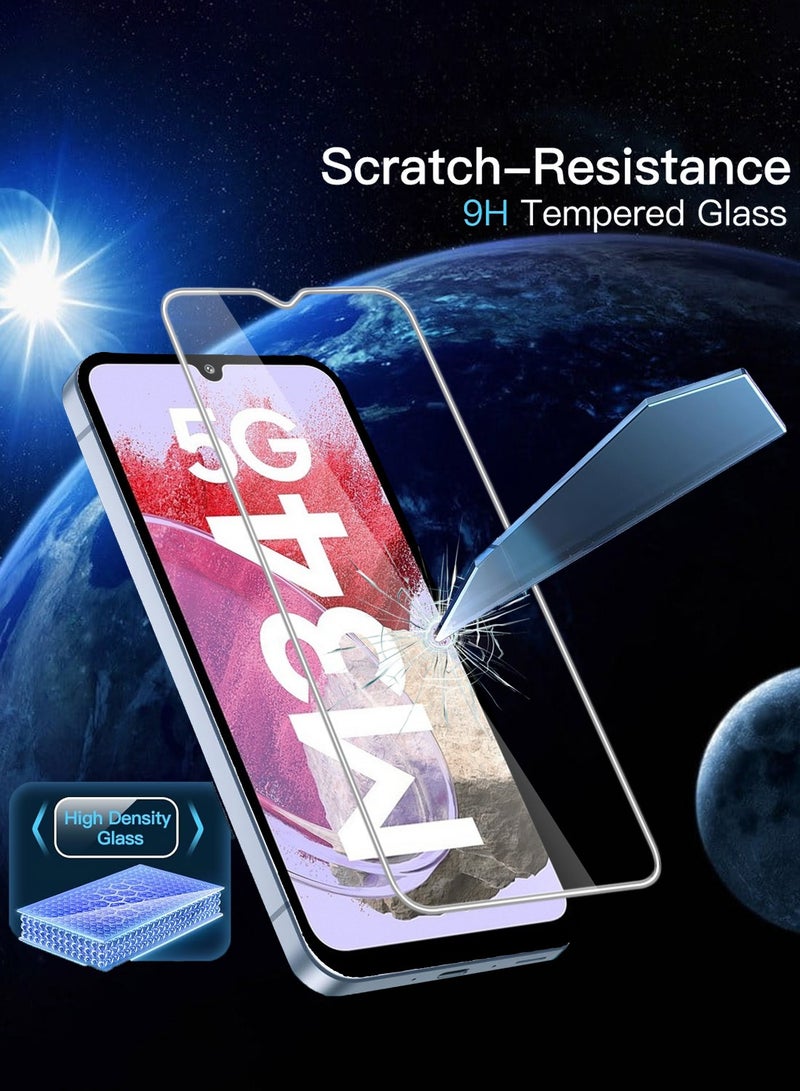 Techie حماية شاشة من الزجاج المقسى HD لجهاز سامسونج جالاكسي M34 5G 2023 - مضاد للتأثيرات مضاد للفقاعات صلابة 9H سمك 0.33 مم حواف مدورة تركيب سهل - Image 5